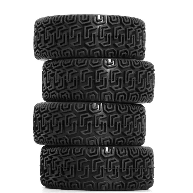 1/10 Rally Tires 68mm Nylon Wheels Off-Road Treads for Tamiya XV01/XV02/TT01/TT02 WLtoys 144001 144002 Unassembled Set