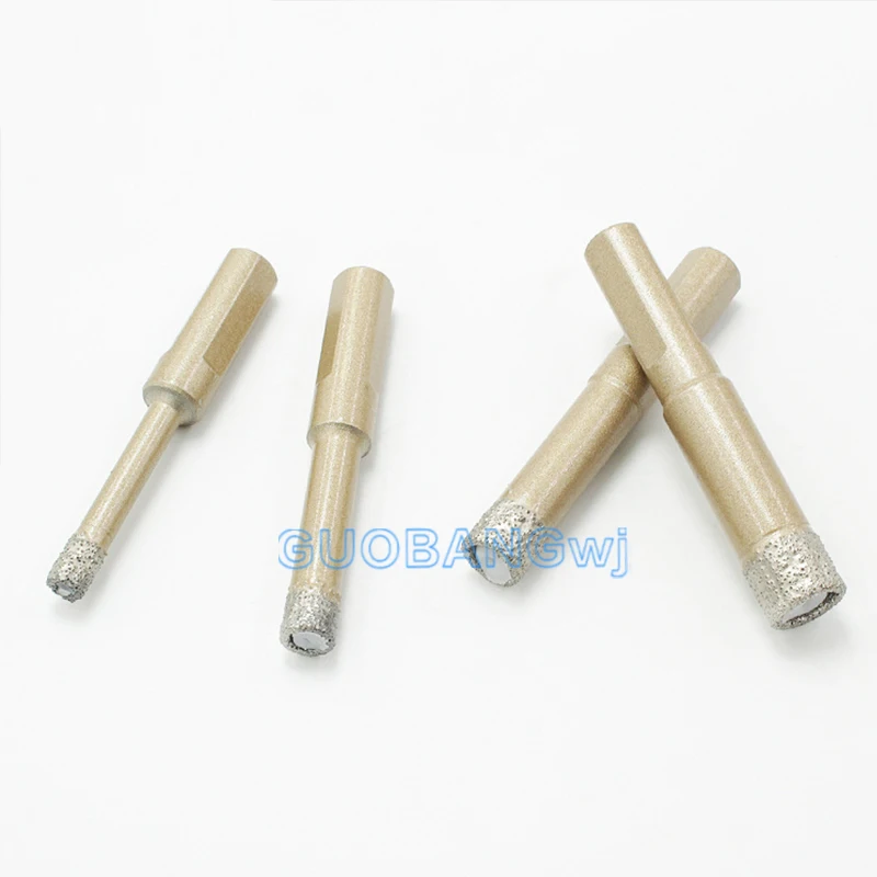 

Brazed Electroplated Emery Triangular Shank Hole Opener for Marble Tile Vitrified Tile Ceramic Glass Dry Drilling Bit