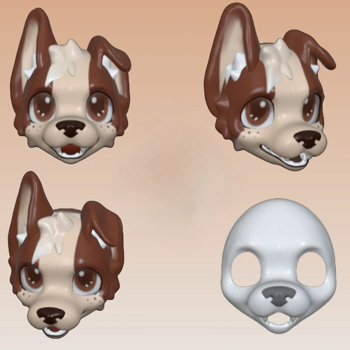 

Базовая маска кигуруми с длинной моркой Canidae 3D печать реалистичный костюм зверя косплей костюм аксессуар для Kemono/американский пушистый