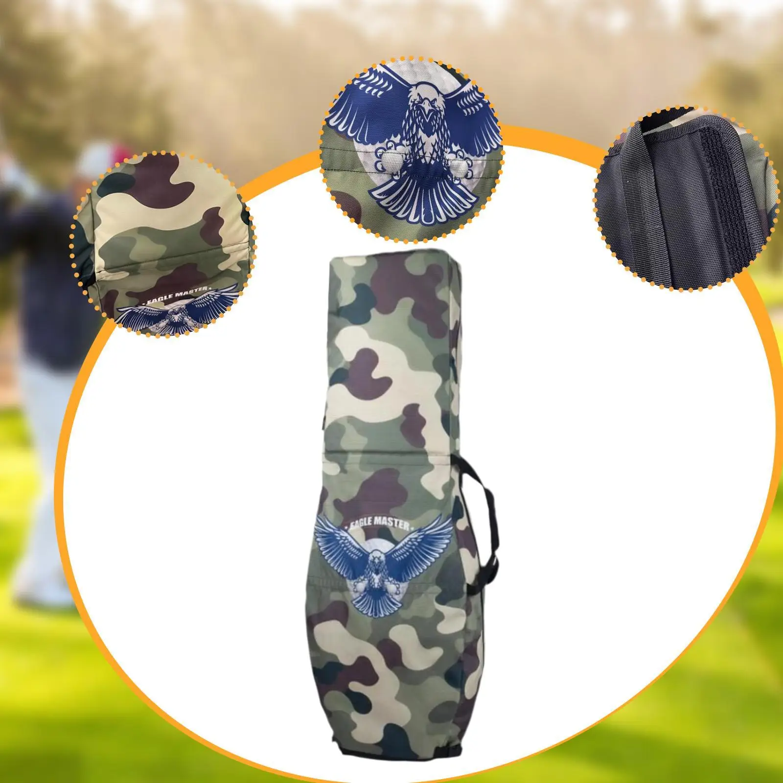 

Golf Travel Bag for Airlines Club Protector Organizer Portable with Carrying Handle Golf Club Bag Cover for Training Practice