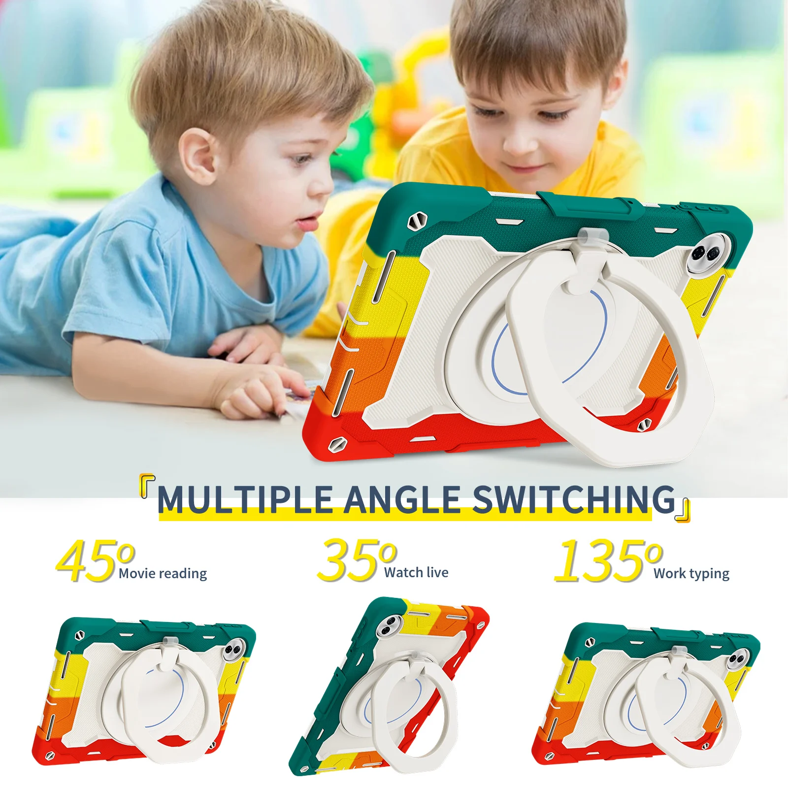 Capa resistente universal para huawei honor pad x9a x9 pro 2025, 11.5 polegadas, suporte giratório 360, alça, armadura, capa à prova de choque