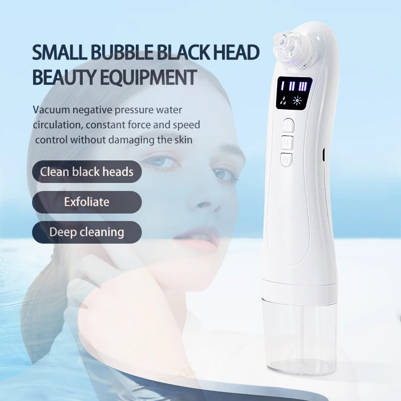 

Blackhead Remover Hot Compress Pore Cleaner Vacuum Suction For Acne Pimple Black Dot Removal Skin Care Tools Permanent Beauty ve