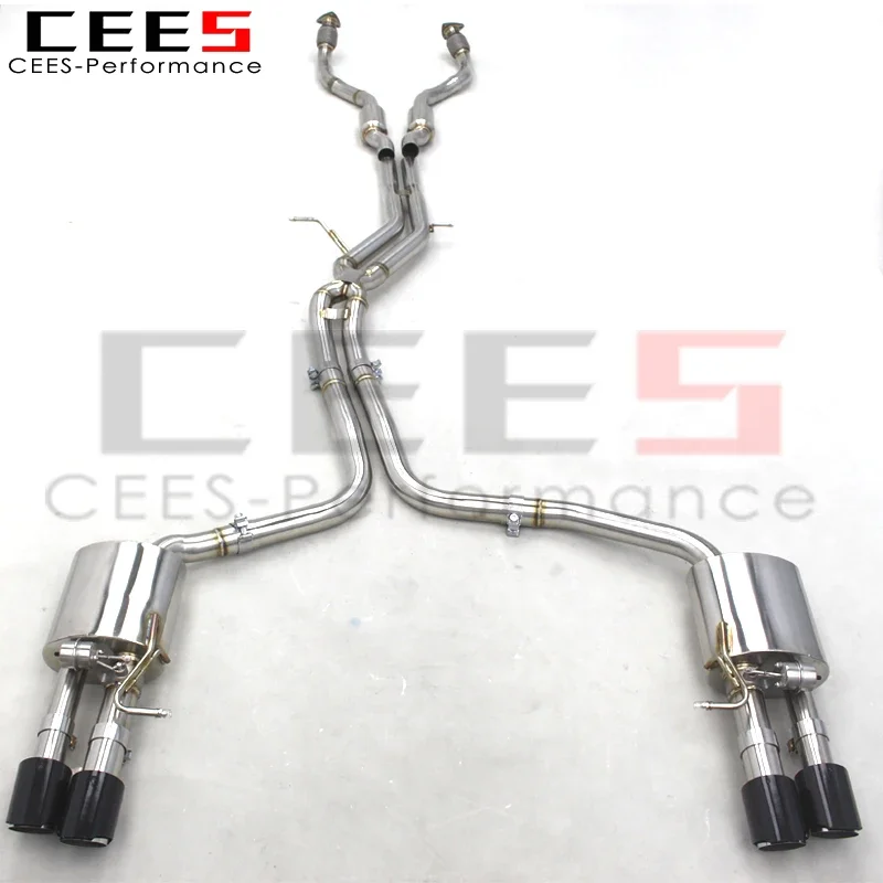 

CEES Factory Price T304 Stainless Steel Tuning Exhaust Catback For Audi S6/S7 C7 4.0T 2013-2018 Valve Muffler Exhaust Pipe