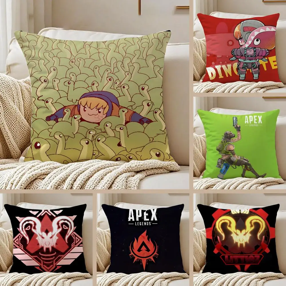 Battle Royale Game A-Apex Cushion Cover Pillowcase Anti-dustmite Invisible Zipper Short Plush Sofa Cushion