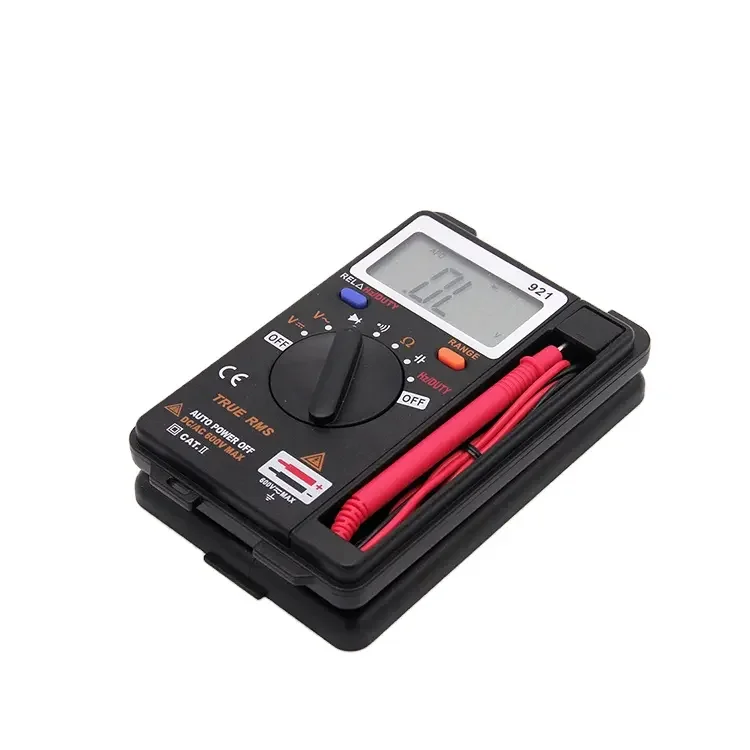 Victor Vc921 4000 Counsts Mini Palm Digitale Multi-Meter Spanningsweerstandscapaciteit Opvouwbare Multitro Elektrische Tester