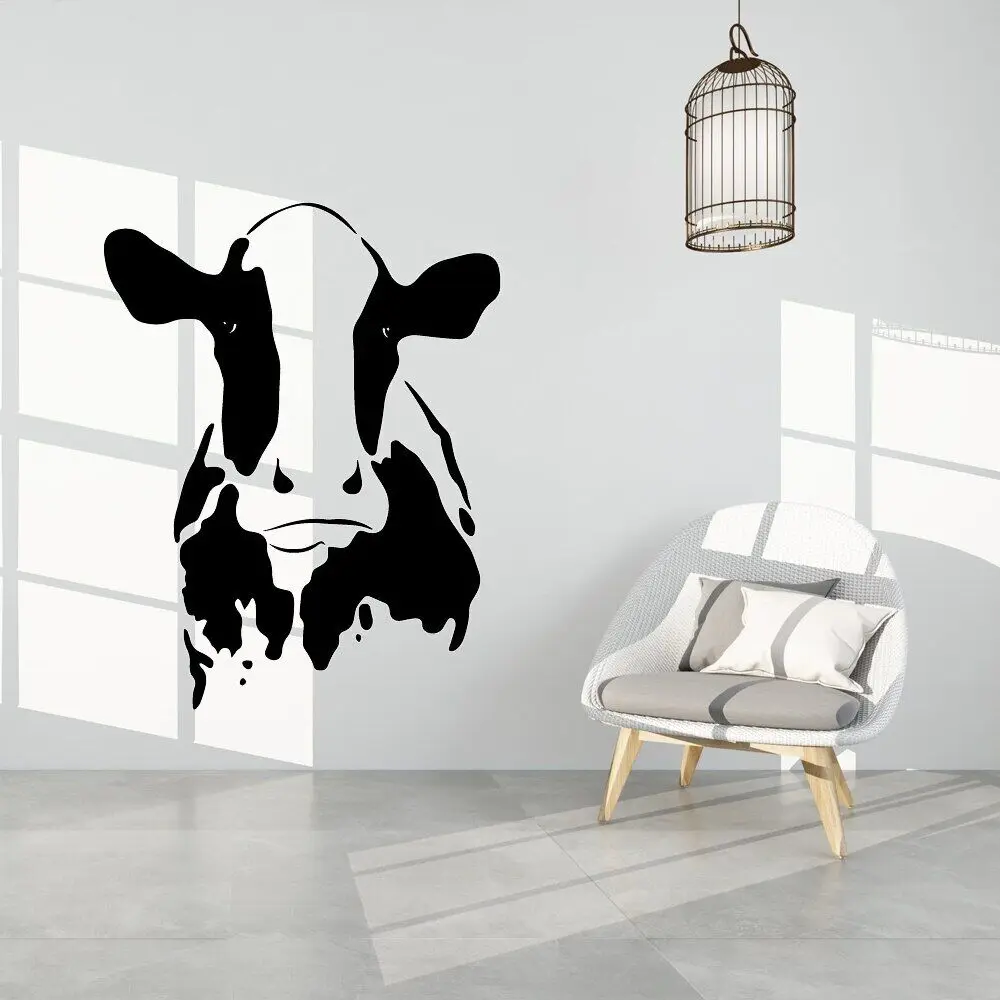 Creative Stickers Cow Decor Wall Decal for Kitchen Decor Vinyl Wall Sticker Cow Kids Room Decals Wallpaper Muursticker