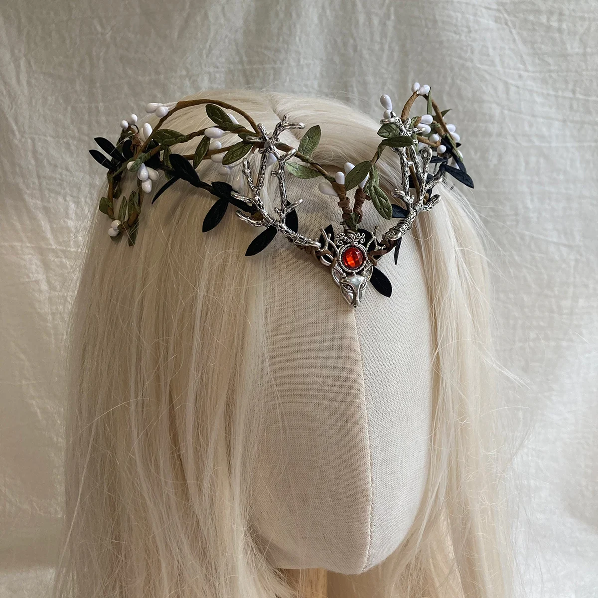 Woodland elf tiara with branches Elven wedding headpiece circlet Elvish tiara Fancy Head Dress for Renaissan Fantasy Festival