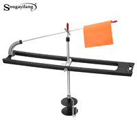 Sougayilang Ice Fishing Automatic Hook Biting Alarm High Elastic Spring Flag Bracket Winter Ice Cave Fishing Signal Device