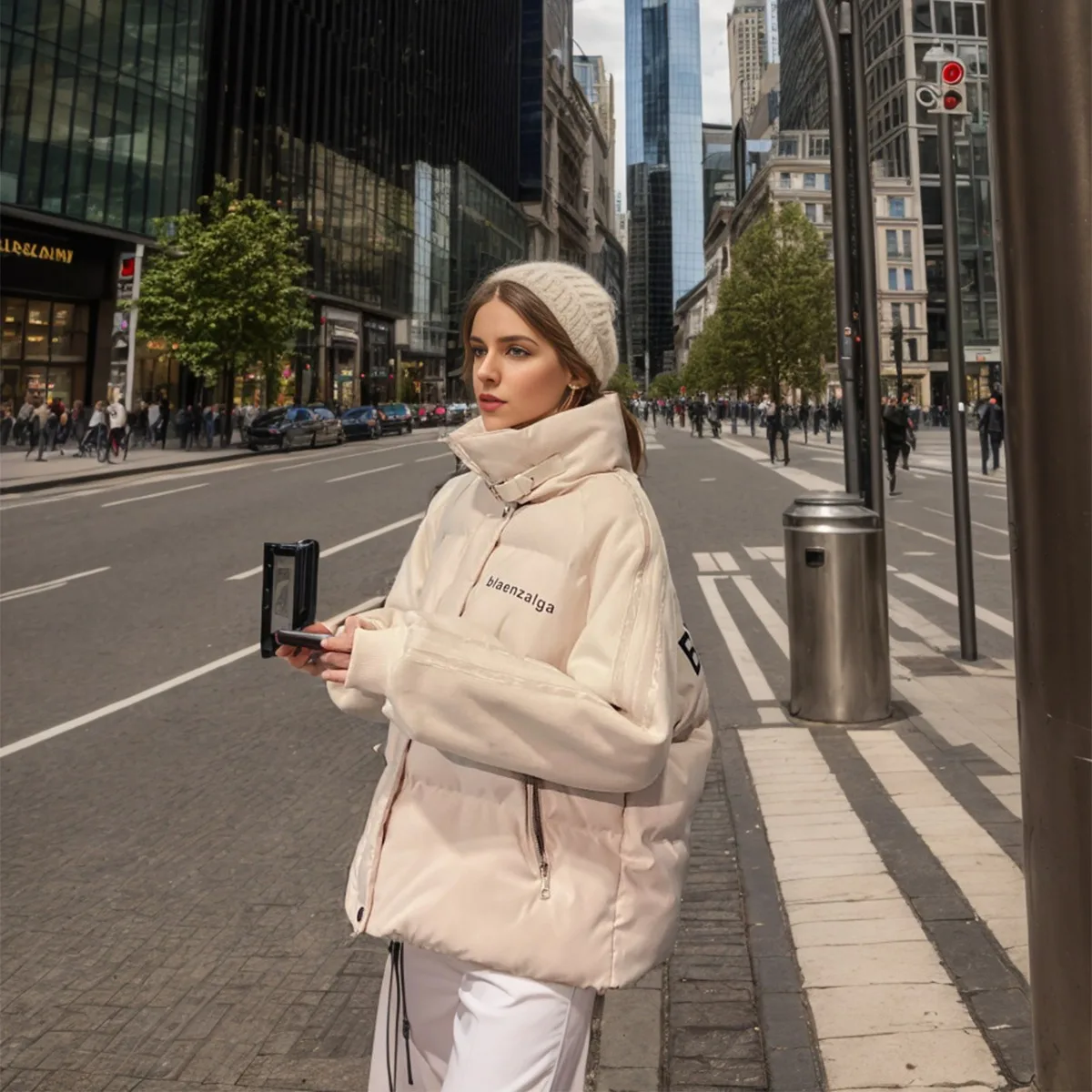 2025 Giacca invernale da donna Collo alto Addensare Parka caldo Cappotti Lettera femminile stampata Giacca corta in cotone Abbigliamento donna