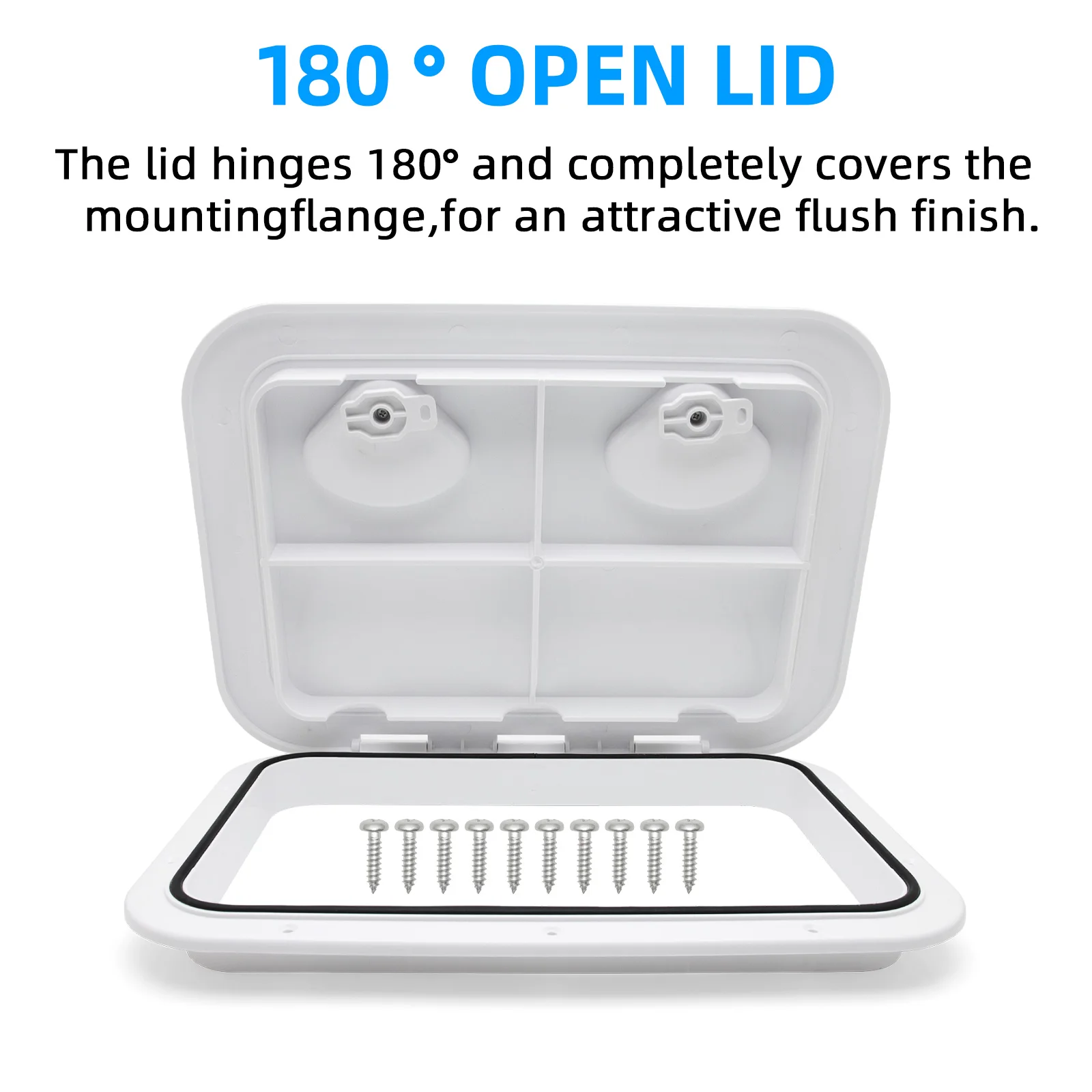 Accesorios para barcos, cubierta de escotilla de acceso de cubierta ABS, cubierta de escotilla de acceso de inspección antideslizante Anti-UV impermeable para barco marino, yate, RV