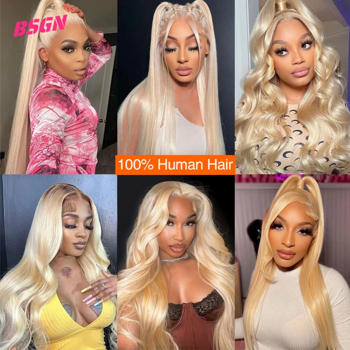 13x4 HD Transparent 613 Blonde Lace Frontal Human Hair Wigs 613 Color Wig Brazilian straight body wave Lace Front Human Hair Wig