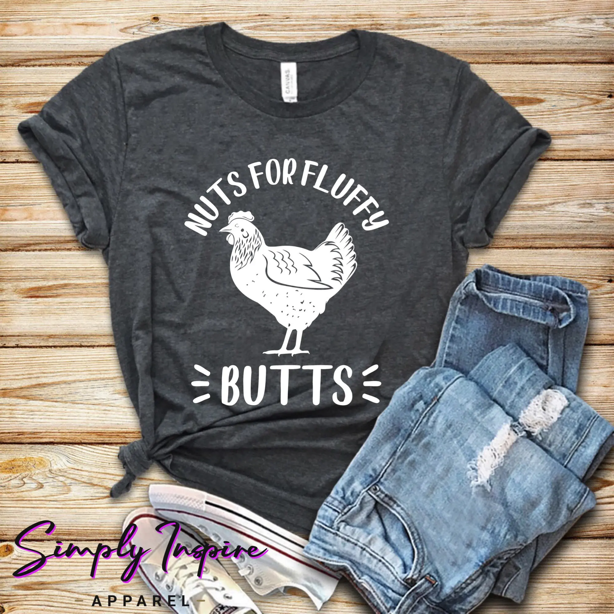 Funny Chicken T Shirt I Love Chickens Nuts For Fluffy Butts Lovers Farm S Sweat