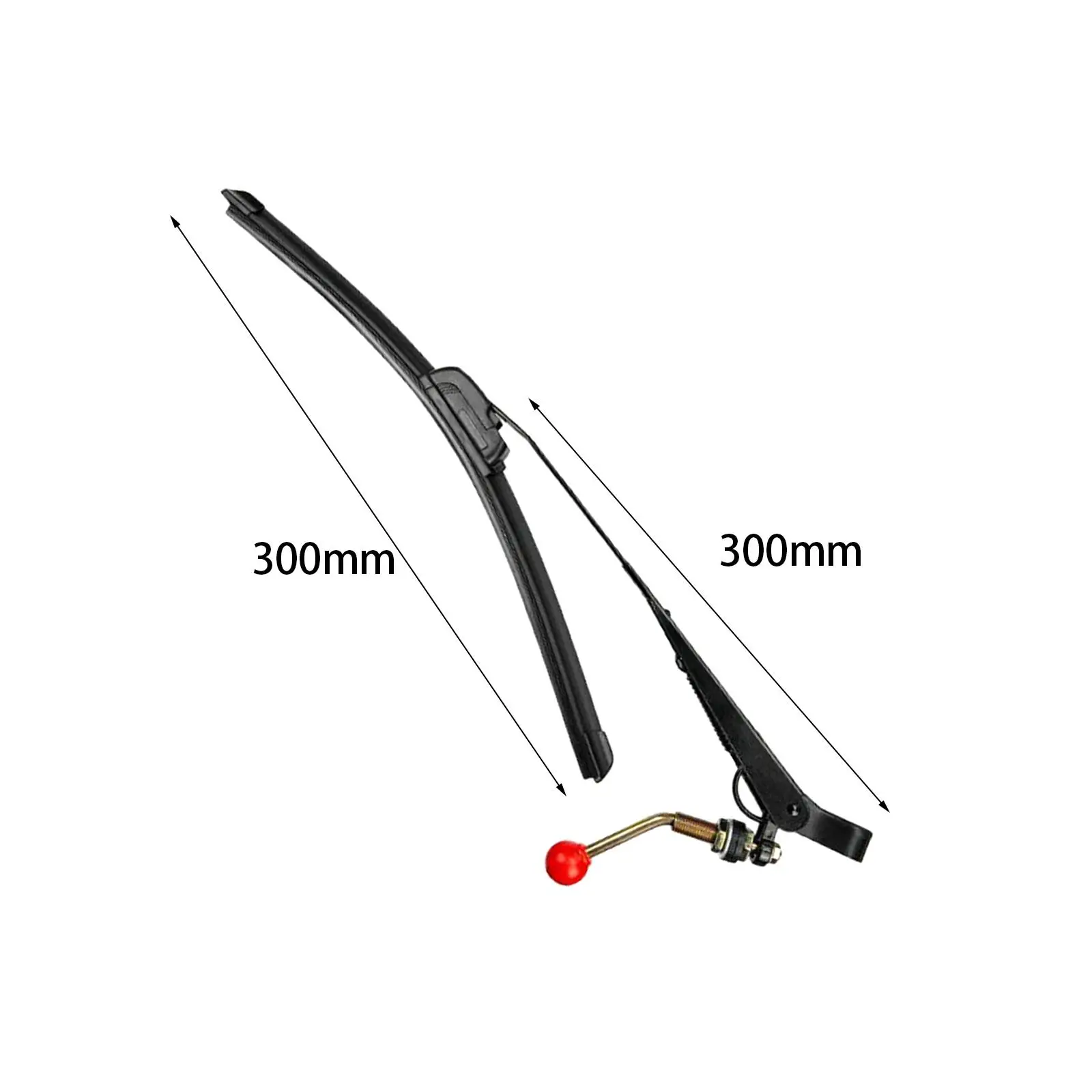 Manual Windshield Wiper Kit Durable Metal Replacement Hand Operated Wiper Assembly Universal Washer Nozzle for Clear Visibility