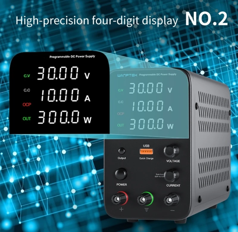 

Переменная подача DCPower 0-30 В/60 В/120 В 0-10A Энкодеры ручка USBQUICK Зарядка