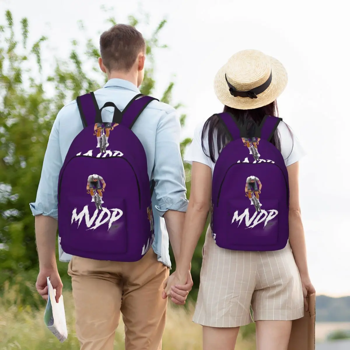 Mvdp Cyclist Art Limited Edition Backpack Student BookBag Children School Bag Computer Shoulder Bags for Men Women