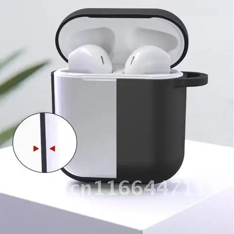 

Cute Floral Gold Initial Letter Soft Silicone Case for AirPods 2 1 Black Silicone Wireless Bluetooth Earphone Box Matte Cover