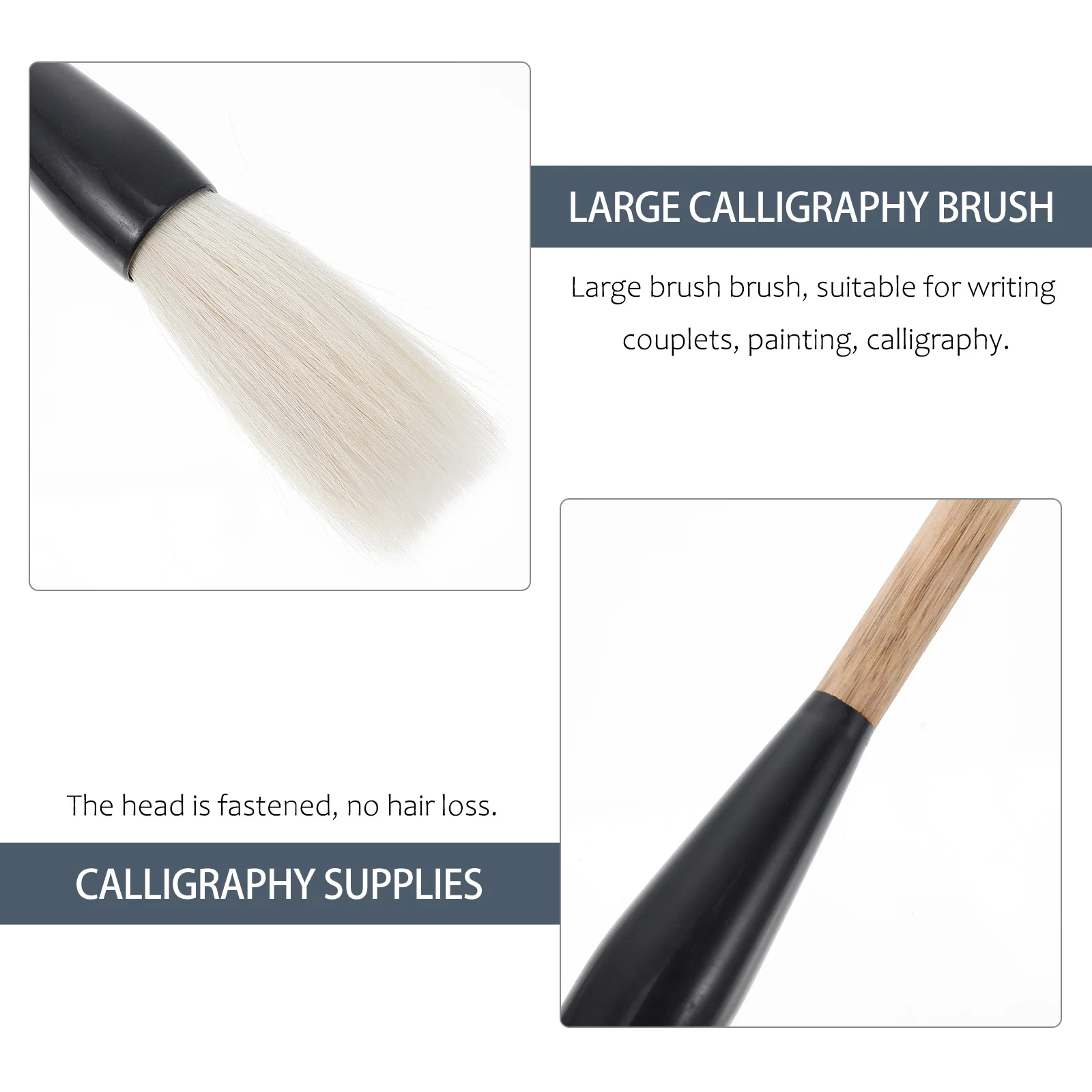 

Chinese Calligraphy Brush Large Size Smooth Handle Drawing Brush Professional Calligraphy Tool for Beginners Artists