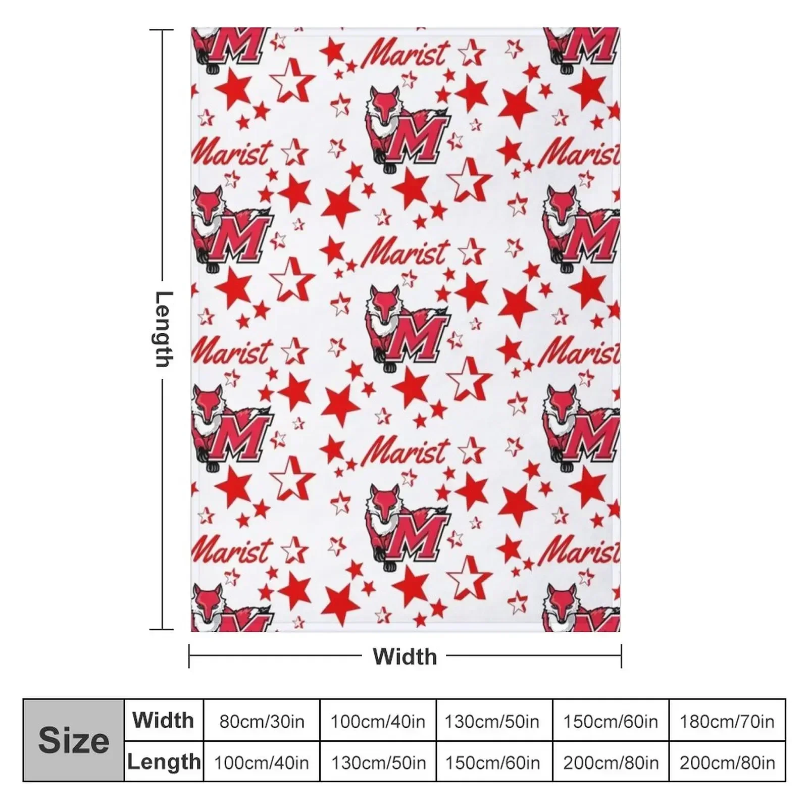 Marist Collage Throw Blanket Plush Thermal Flannel Picnic Blankets