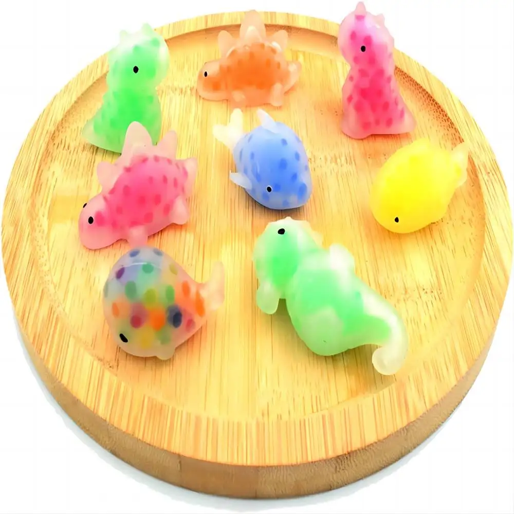 1-24pcs Random Pattern Cute Squeeze Mochi Toys With Water Beads  Party Favors For Kids Stress Relief Baubles For Classroom Prize