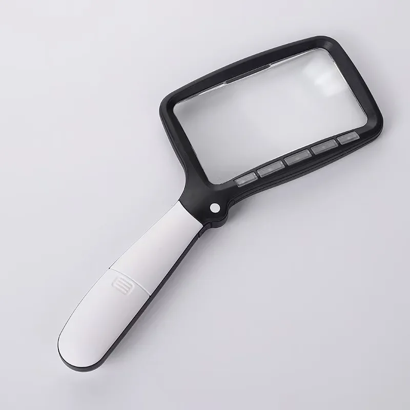 3X 5 LED Foldable Hand Magnifier Reading Painting Appraisal