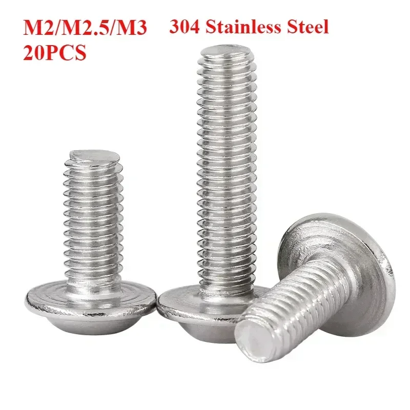 

M2 M2.5 M3 Allen Hex Hexagon Socket Large Flat Head Furniture Rivet Screw Connect Joint Bolt 304Stainless Steel Screwed Spikes