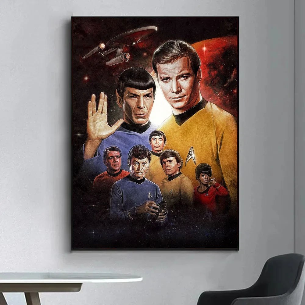 1pc TV Star Trek Anime Poster Self-adhesive Art Waterproof Paper Sticker Coffee House Bar Room Wall Decor view 6