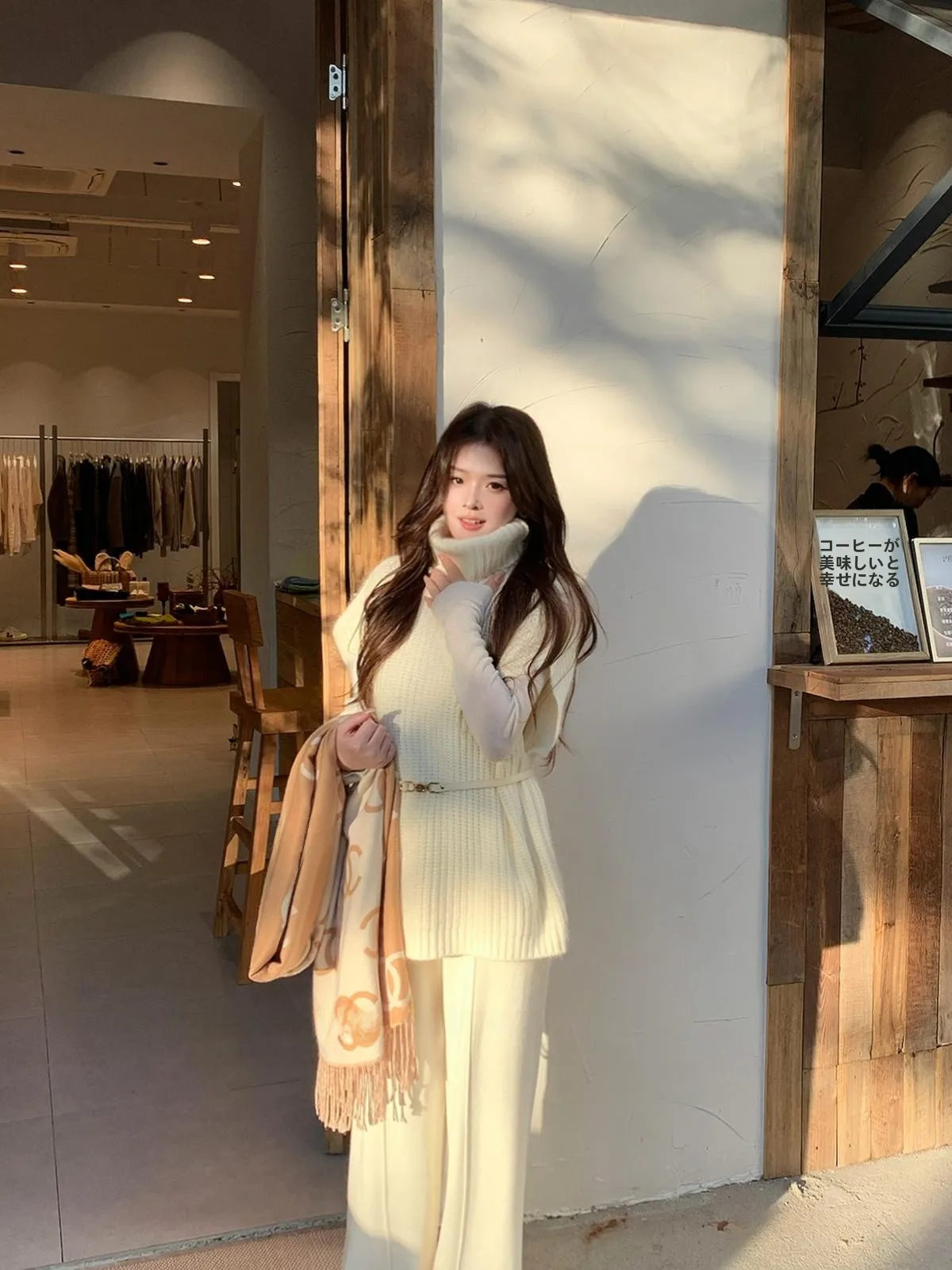 

Rosewth Thiened Woolen High Collar Sweater Loose Fit Lazy Sle Versatile Vest Winter ential Comfortable Breathable