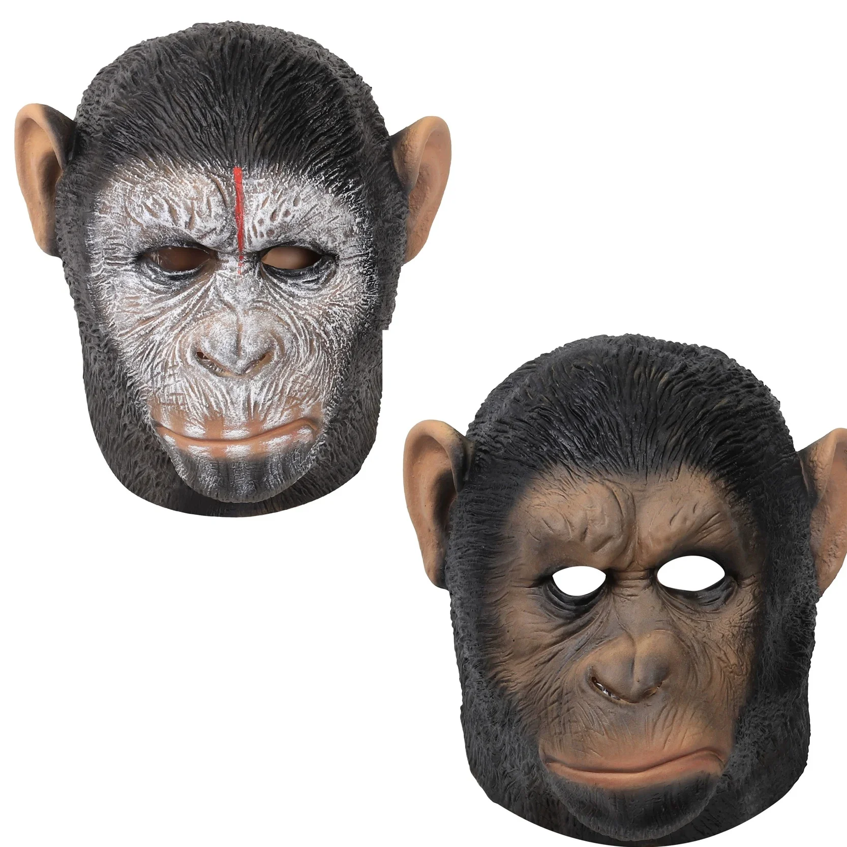 Halloween Caesar Apes Face Mask Kingdom of the Planet of the Apes Latex costume Cosplay Party masquerade props Adult