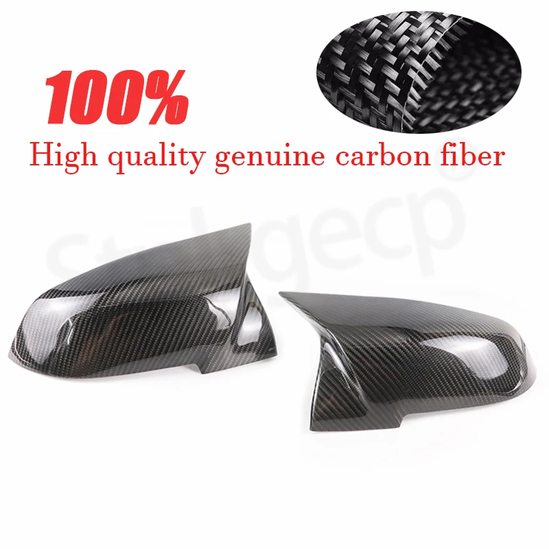 Real Carbon Fiber Car Rear View Mirror Cover Cap For Bmw F20 F22 F30 F31 F32 F33 F36 F34 F35 I3 I3s x1 Side Mirror Cover Trim