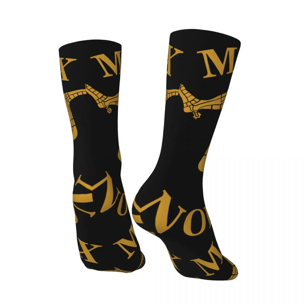 Hip Hop Vintage Zeichen verrückte Männer Kompression socken Unisex i-Insel des Mannes Harajuku Muster gedruckt lustige Neuheit glückliche Crew Socke