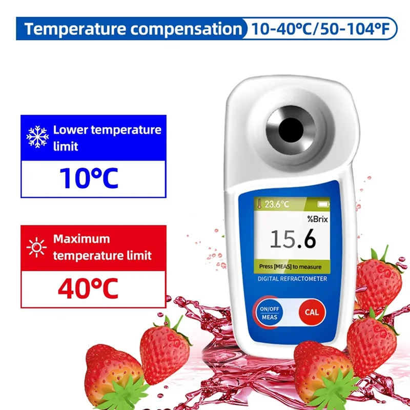 

YLS-Sugar Content Tester Digital Refractometer 0-35% Sugar Content Test Sugary Drink Beverage Fruit Juice