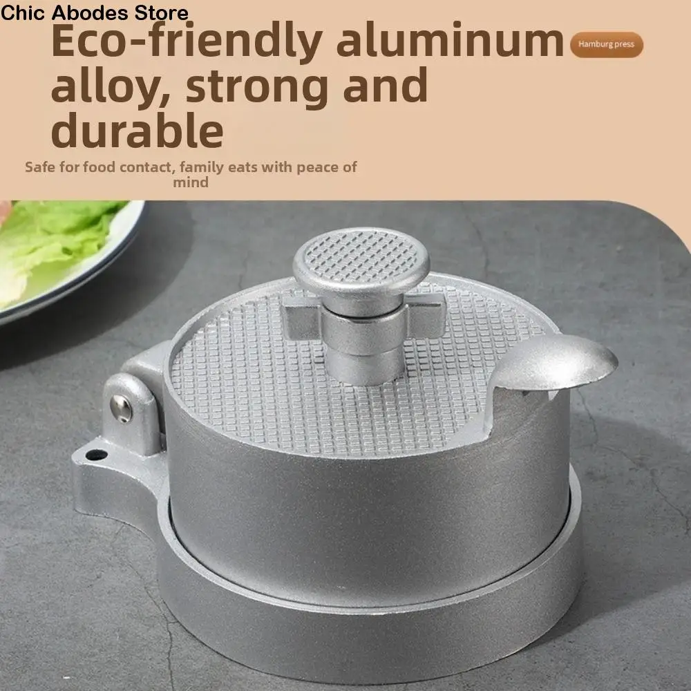 

Регулируемая толщина, машина для изготовления гамбургеров, материал из алюминиевого сплава, антипригарная поверхность, ручной пресс для гамбургеров, удобный