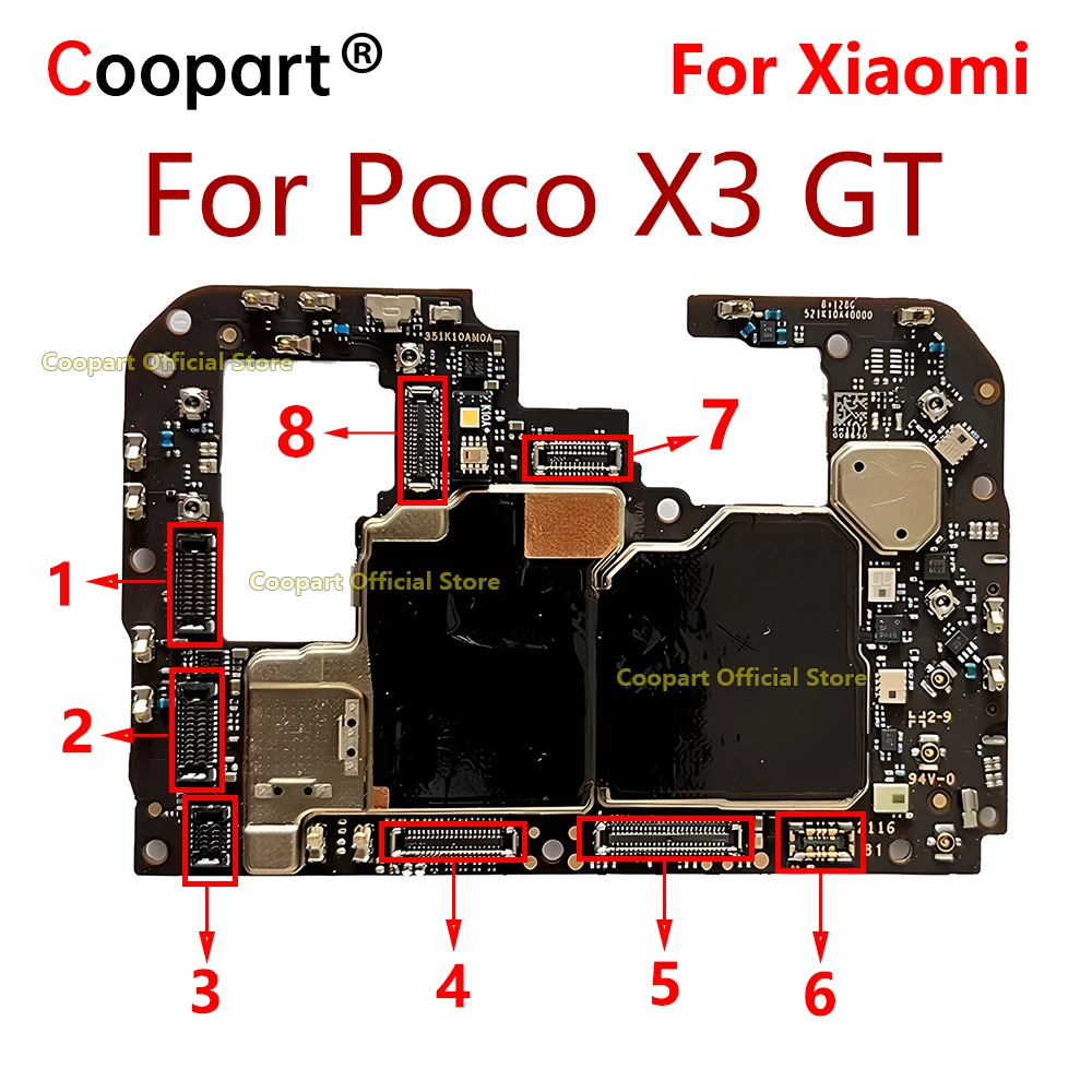 2 szt. Ekran wyświetlacza LCD złącze FPC dla Xiaomi POCO X3 GT ładowarka USB ładowanie wtyczka stykowa złącze baterii