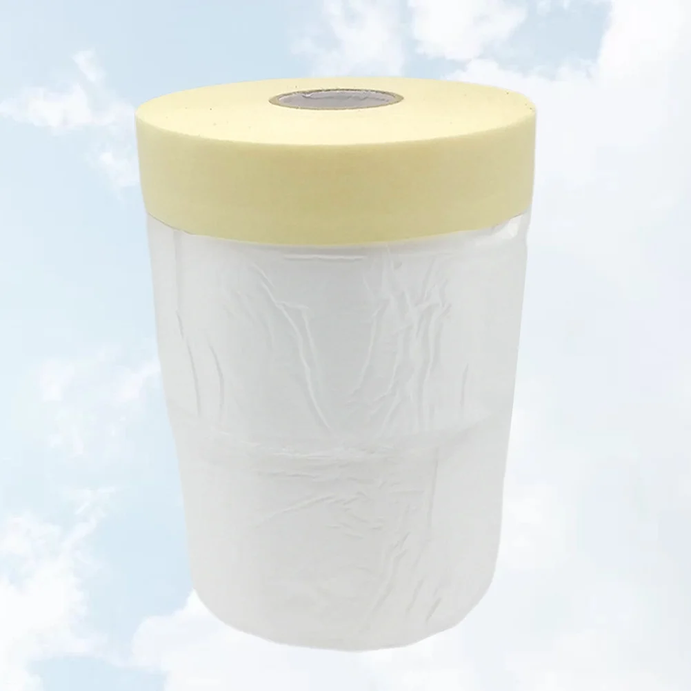 เทปกาวปิดป้องกันสีรถยนต์ สีขาว/สีกากี ขนาด 2400 มม. x 15 ม. กันน้ำ ทนทาน ยืดหยุ่น ฉีกขาดยาก