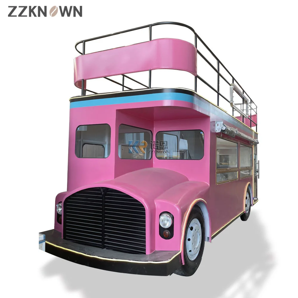 Мобильная тележка для еды Фаст-фургон Прицеп Торговая тележка для мороженого Производитель киосков для еды на открытом воздухе