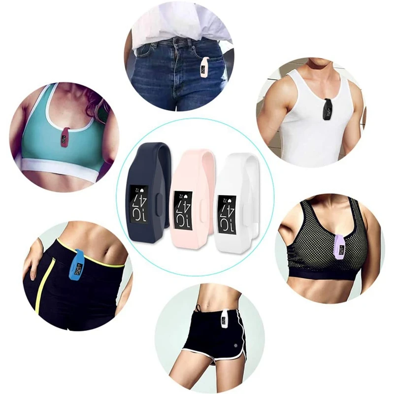 Комплект из 3 зажимов для зажимов Fitbit Inspire/Inspire HR со стальным листом, силиконовый зажим для аксессуаров