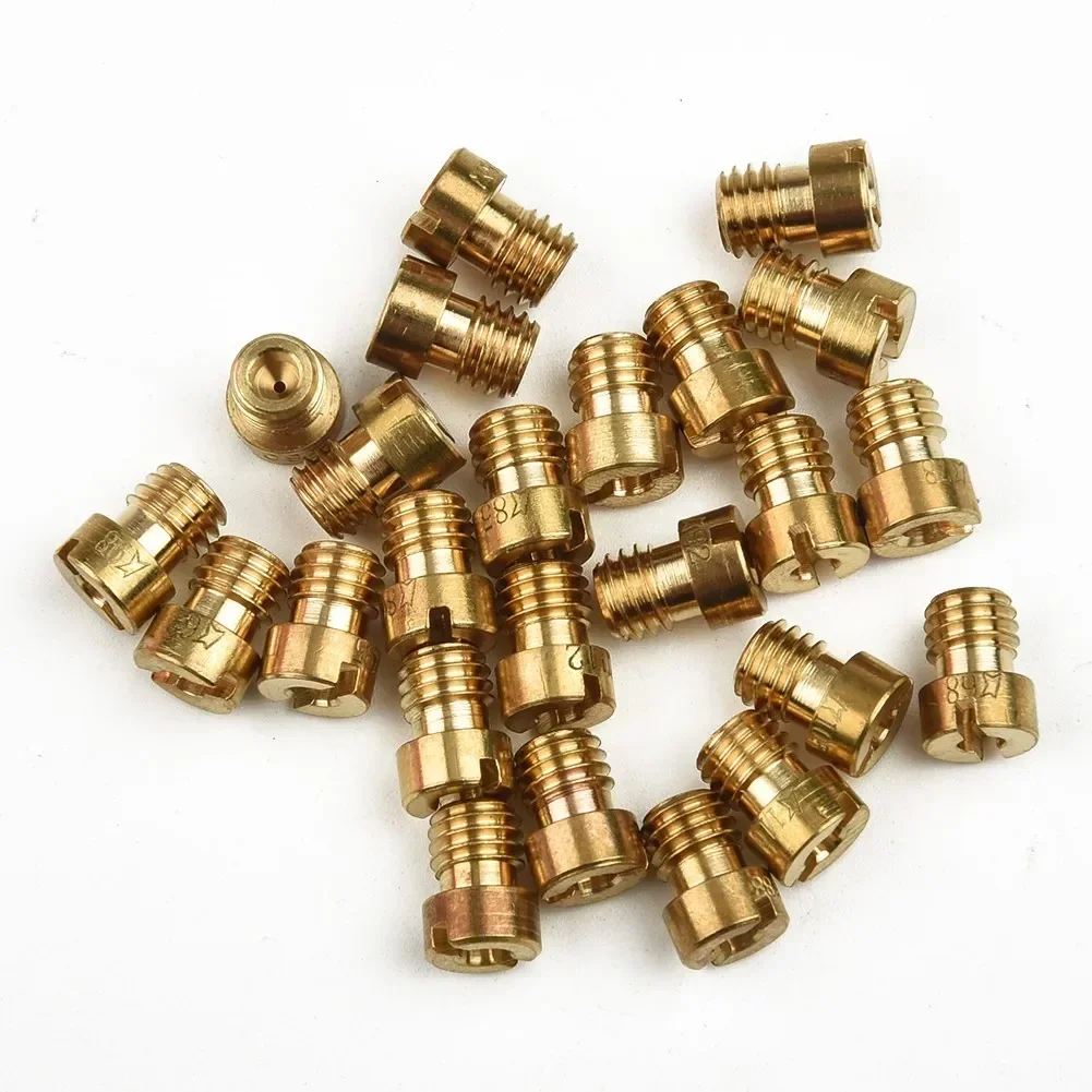 25Pcs Carburetor Main Jet DiaM5 5mm Thread For Dellorto PHBG #55/58/60/62/65/68/70/72/75/78/80/82/115 Carburetor Injector Nozzle