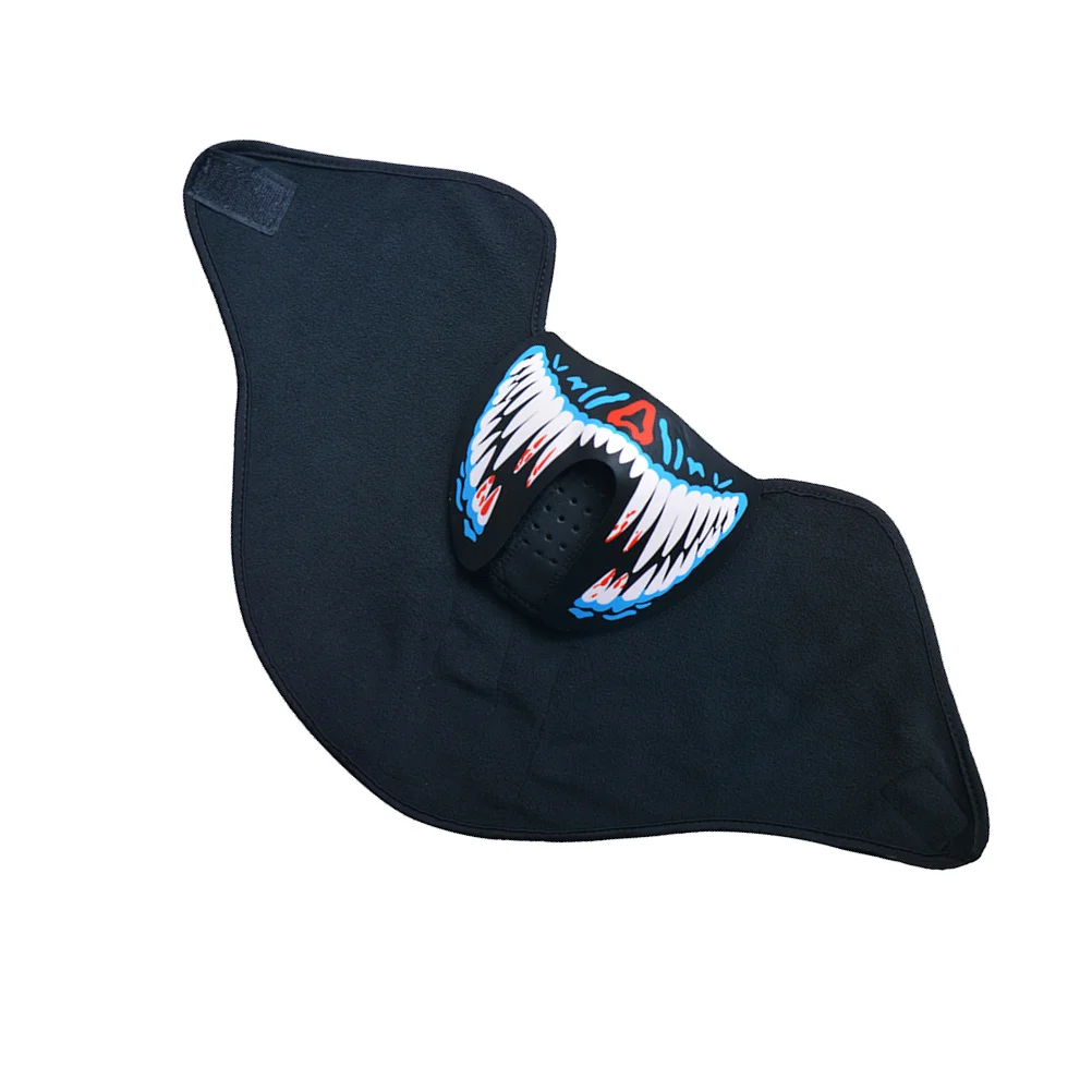 التحكم الصوتي LED تضيء قناع متوهج البلاستيك شريط مرن مهرجان حفلة الهالوين الهذيان نادي قناع وامض رائع