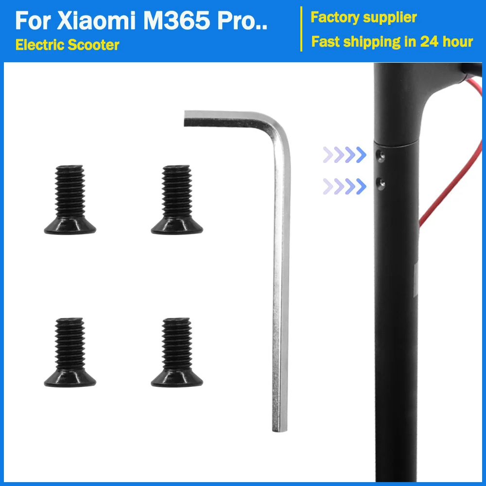 4Pcs Front Tube Screws for Xiaomi 3 Mijia M365 pro pro2 Electric Scooter Handle Bar Front Fork Tube Screws Hex Holder Parts Kits