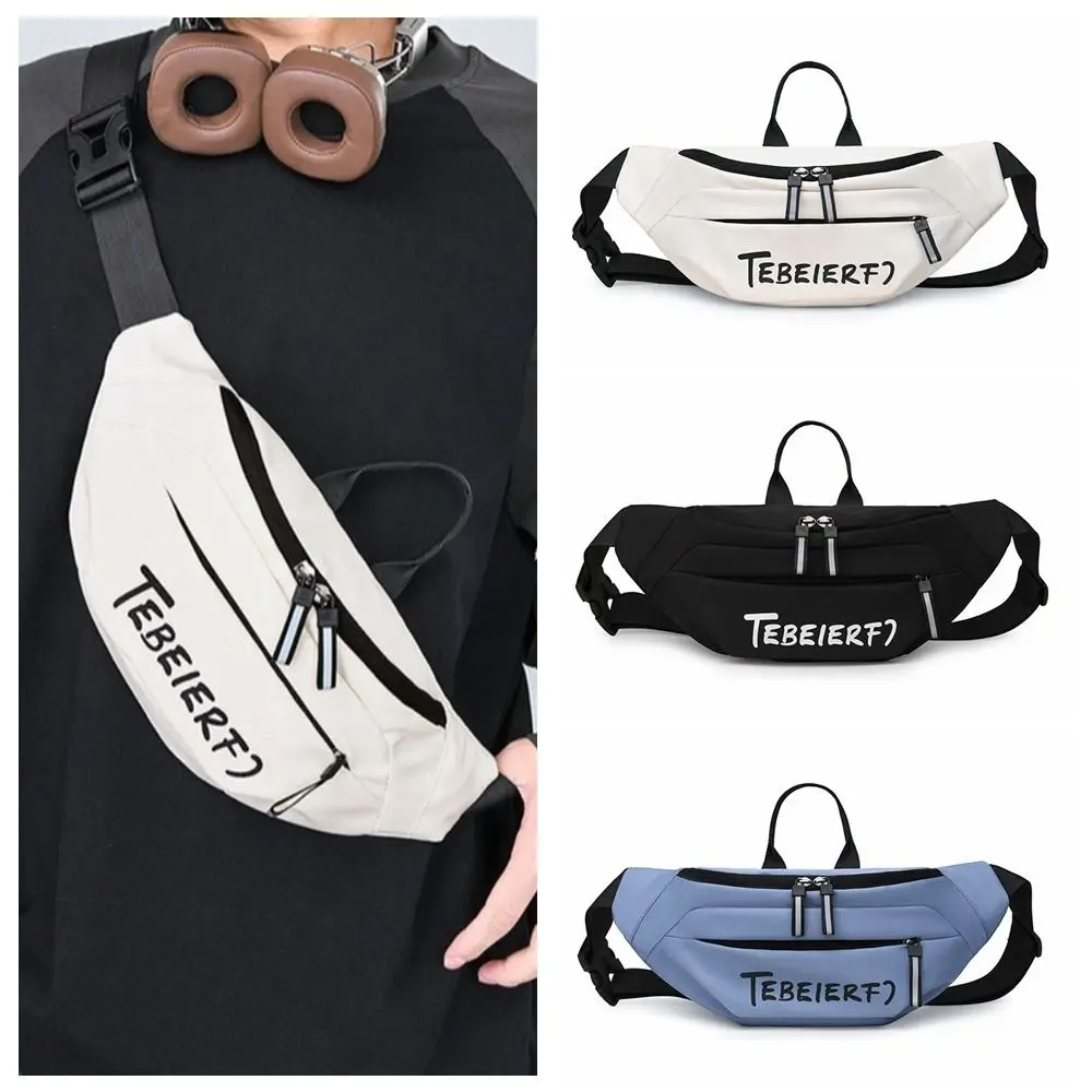 

Nylon Men Chest Bag Waterproof Large Capacity Outdoor Waist Bag Crossbody Bag Multi Functional Sports Walking Bag Motorcycle