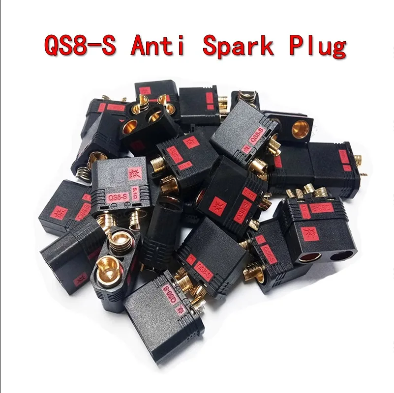 QS8-S Male Female Anti Spark Connector 6AWG 100-120A Heavy Current Battery Large Power Plug for Plant Protection UAV Drone PartS