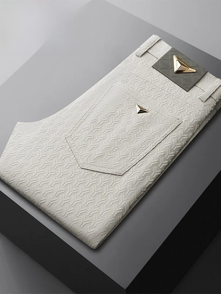 

Мужские повседневные брюки TUCANO класса люкс: тонкие, эластичные, прямого кроя, для весны и лета, из полиэстера