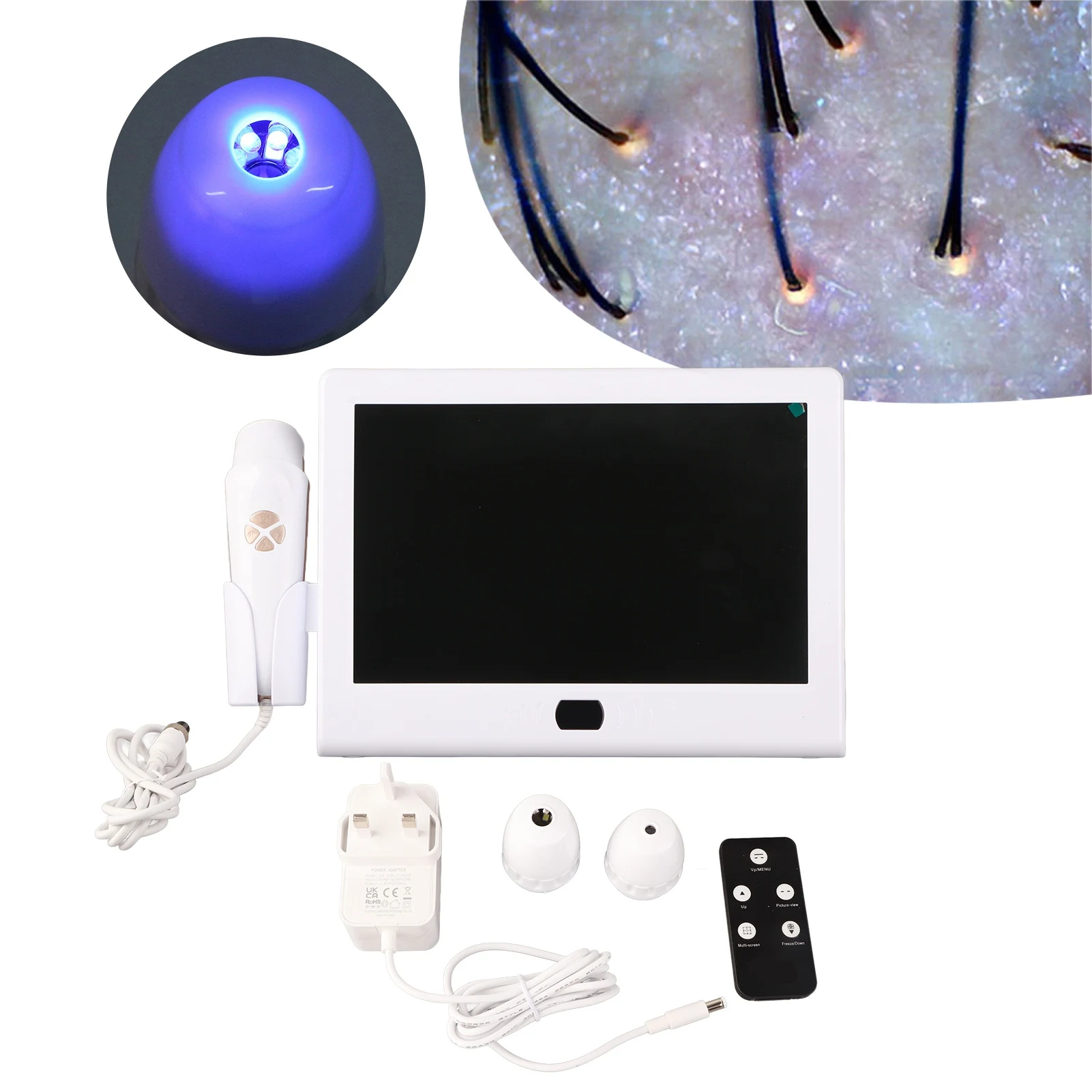 

12inch Skin Scalp Detector MultiFunctional Rechargeable Hair Follicle Skin Analyser Machine Skin Analyser Scalp Detector Machine