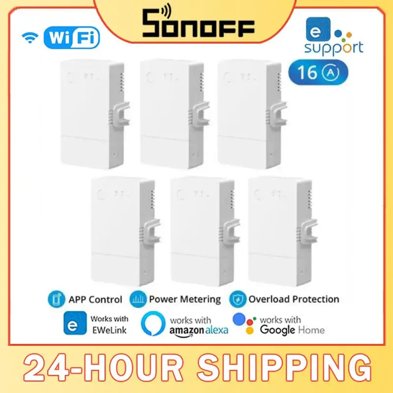 1-4PCS SONOFF POW Origin 16A Wifi Smart Power Meter Switch With Power Monitor Support Alexa Google Home( POWR2 Upgrade Version)