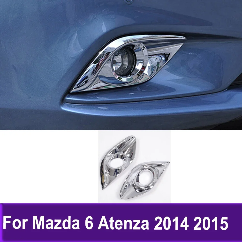 

Front Fog Light Lamp Cover Frame For Mazda 6 Atenza 2014 2015 Foglamp Foglight Trim Car Accessories
