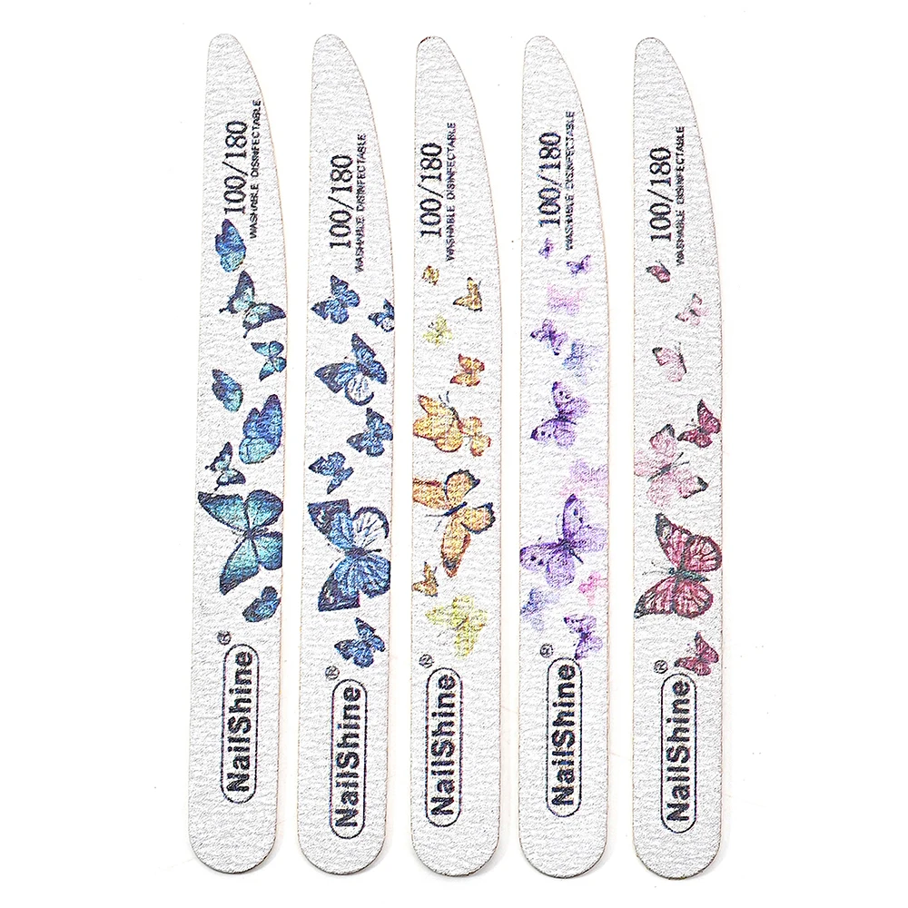 50 teile/los Holz Nagel Dateien Heißer Verkauf Nagellack Puffer für UV Gel 100/180 Maniküre Pediküre Pflege Nagel für Salon häutchen Entferner