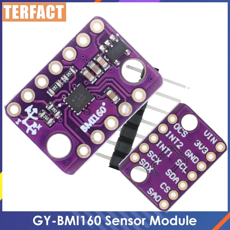 TERFACT GY-BMI160 6DOF 6-Axis Speed Gyro Gravity Accelerometer Sensor Module IIC I2C SPI Communication Protocol 3-5V