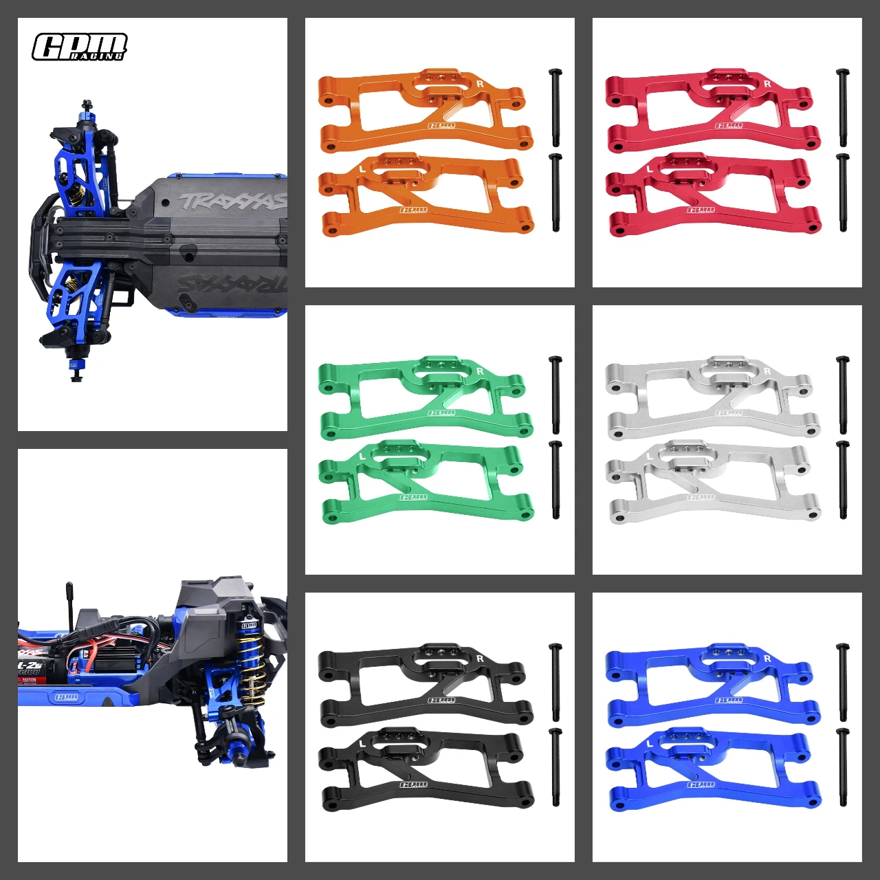 

GPM 7075 Alloy Rear Lower Suspension Arms For TRAXXAS Mini Maxx Monster Truck
