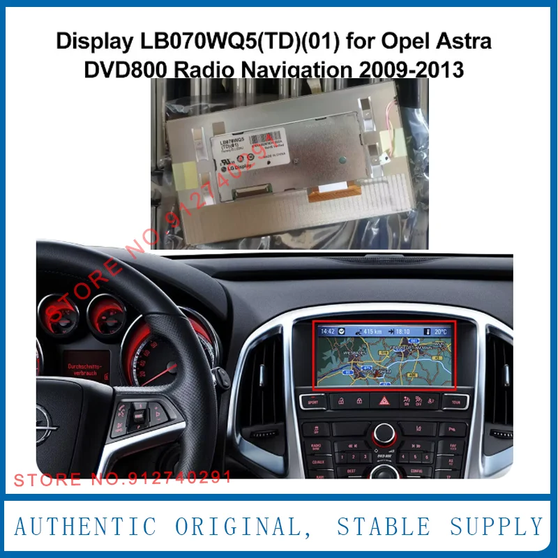 Original 7 Inch LCD Display Screen For Opel Insignia Astra CD500 CD600 DVD800 Radio Navigation Replacement