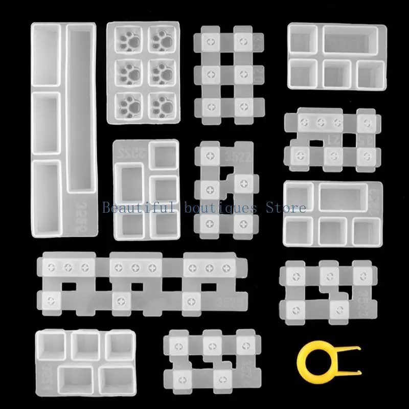 U4LF Handgefertigt für Tastenkappen-Harzform, DIY mechanische Tastatur, Silikonform, UV-Epoxidharzform, einfache Freigabe, keine